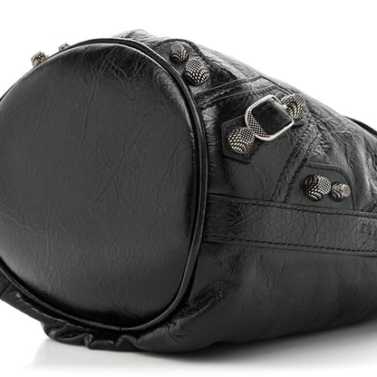 Balenciaga Agneau Arena Le Cagole Bucket Bag XS Black 9 of 10