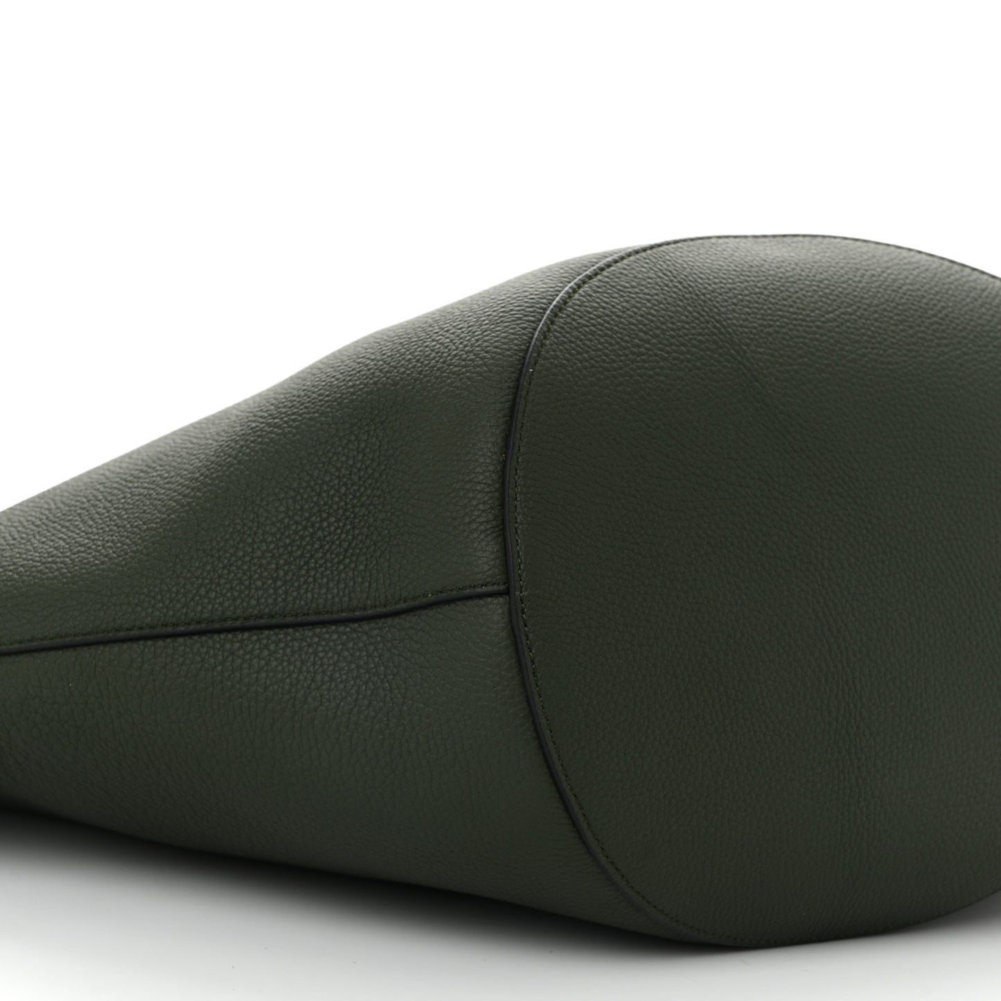 Pebbled Sport Calfskin Medium Lotus Tote Bottle Green