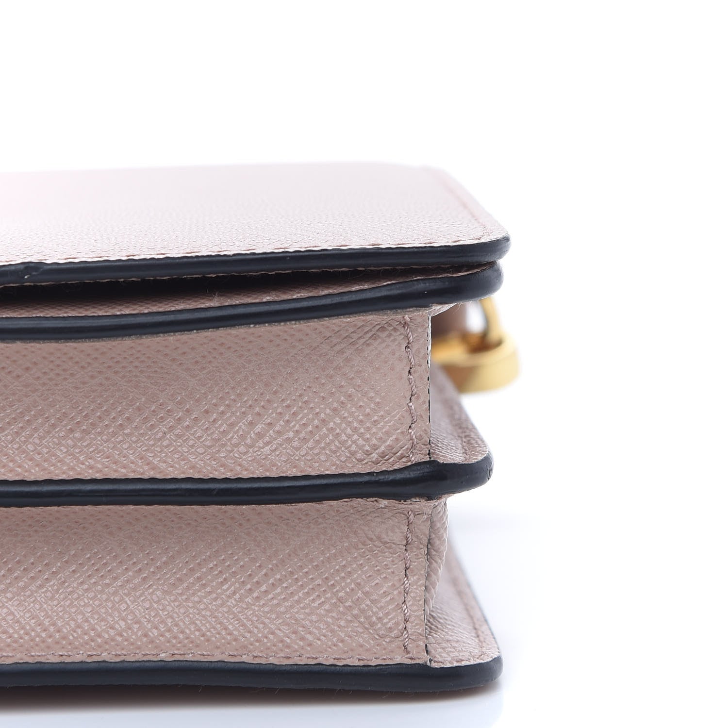 Prada Saffiano Bandoliera Flip Lock Chain Crossbody Bag Cipria 7 of 8