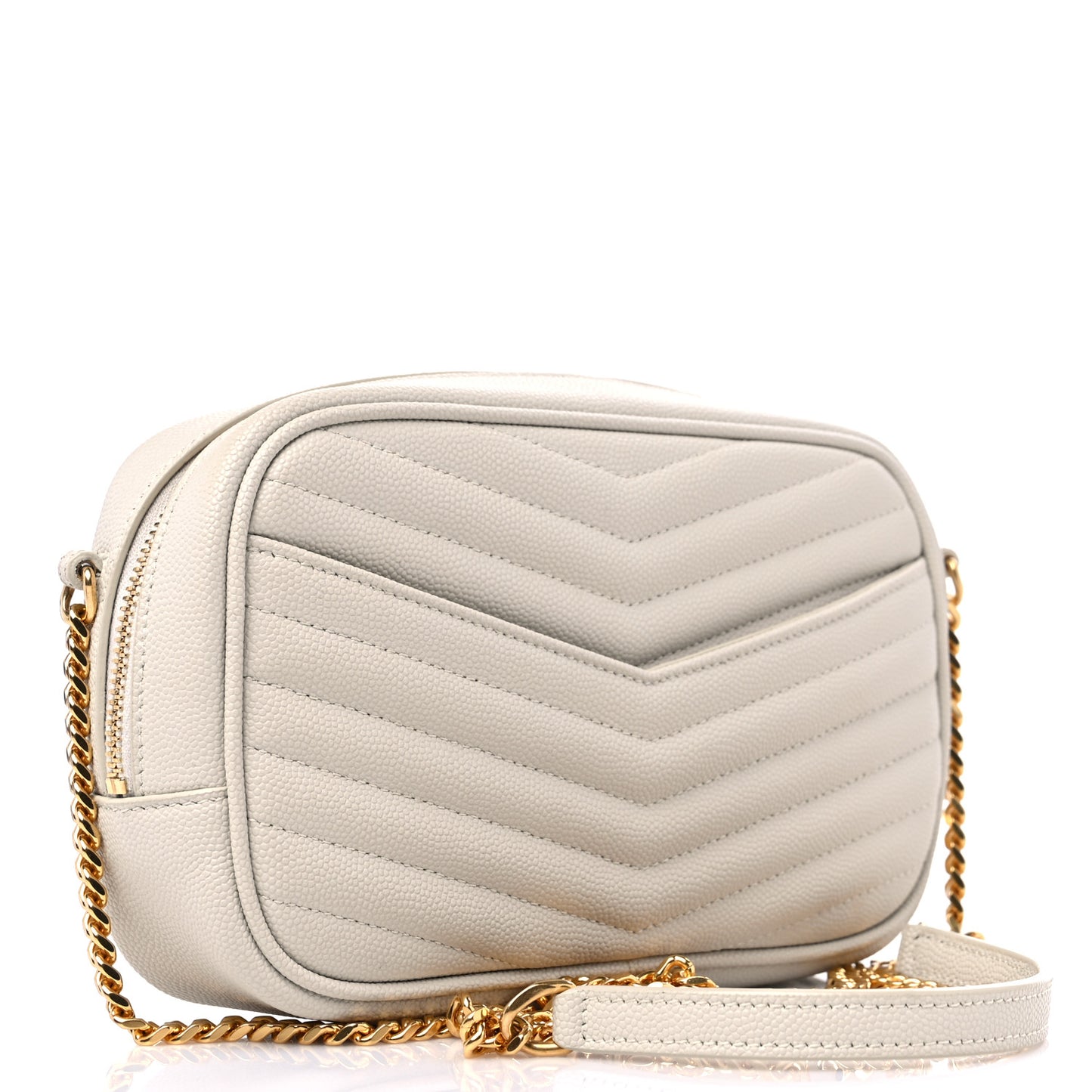 Grain De Poudre Matelasse Monogram Mini Lou Camera Bag Crema Soft