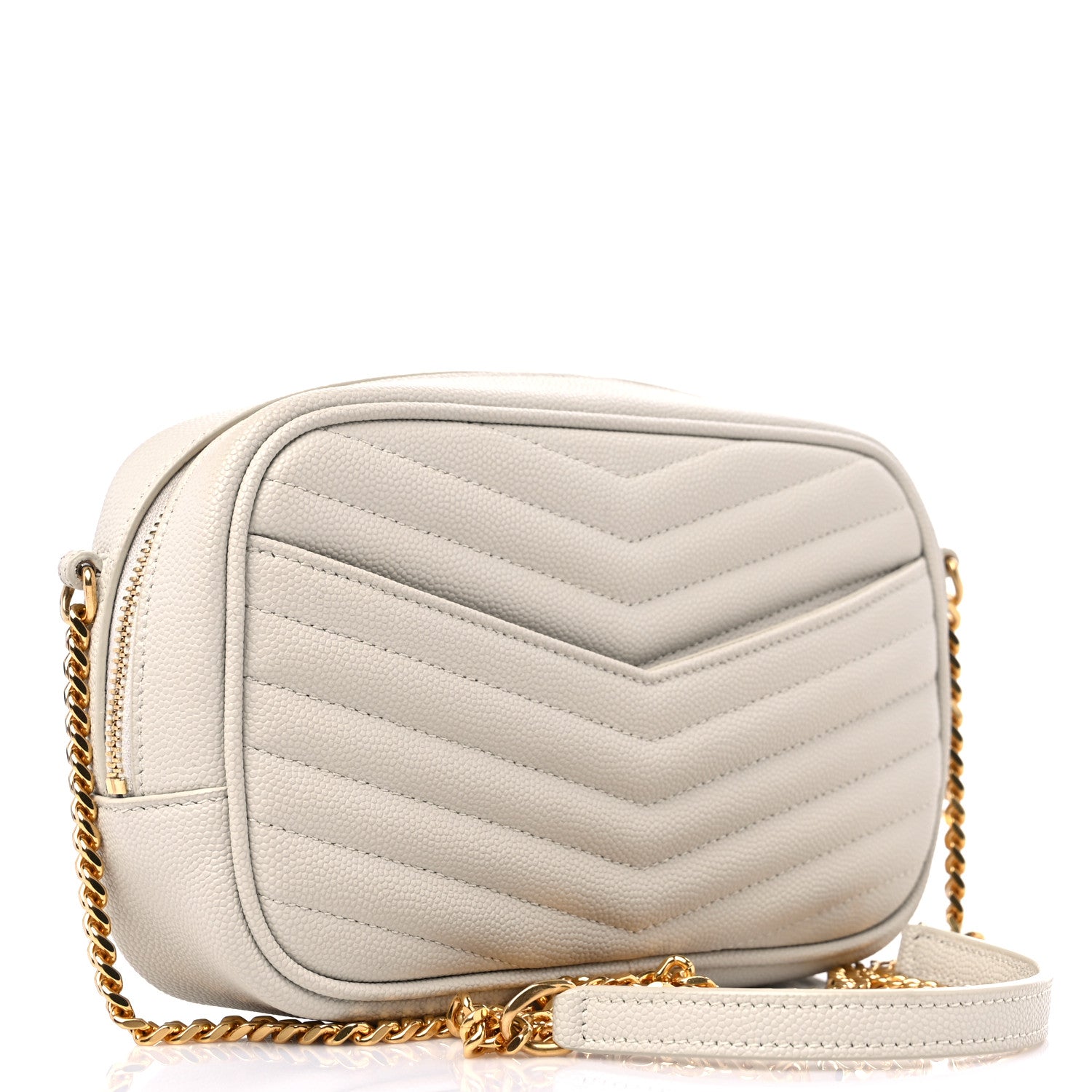 Saint Laurent Grain De Poudre Matelasse Monogram Mini Lou Camera Bag Crema Soft 3 of 10