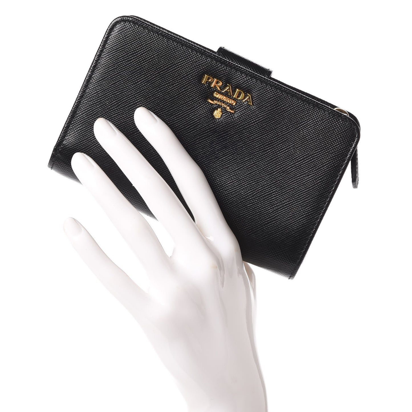 Saffiano Compact Wallet Nero Black