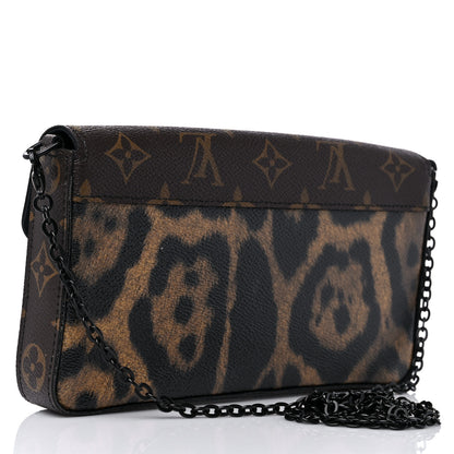 Louis Vuitton Monogram Animal Print Pochette Felicie Chain Wallet 4 of 10