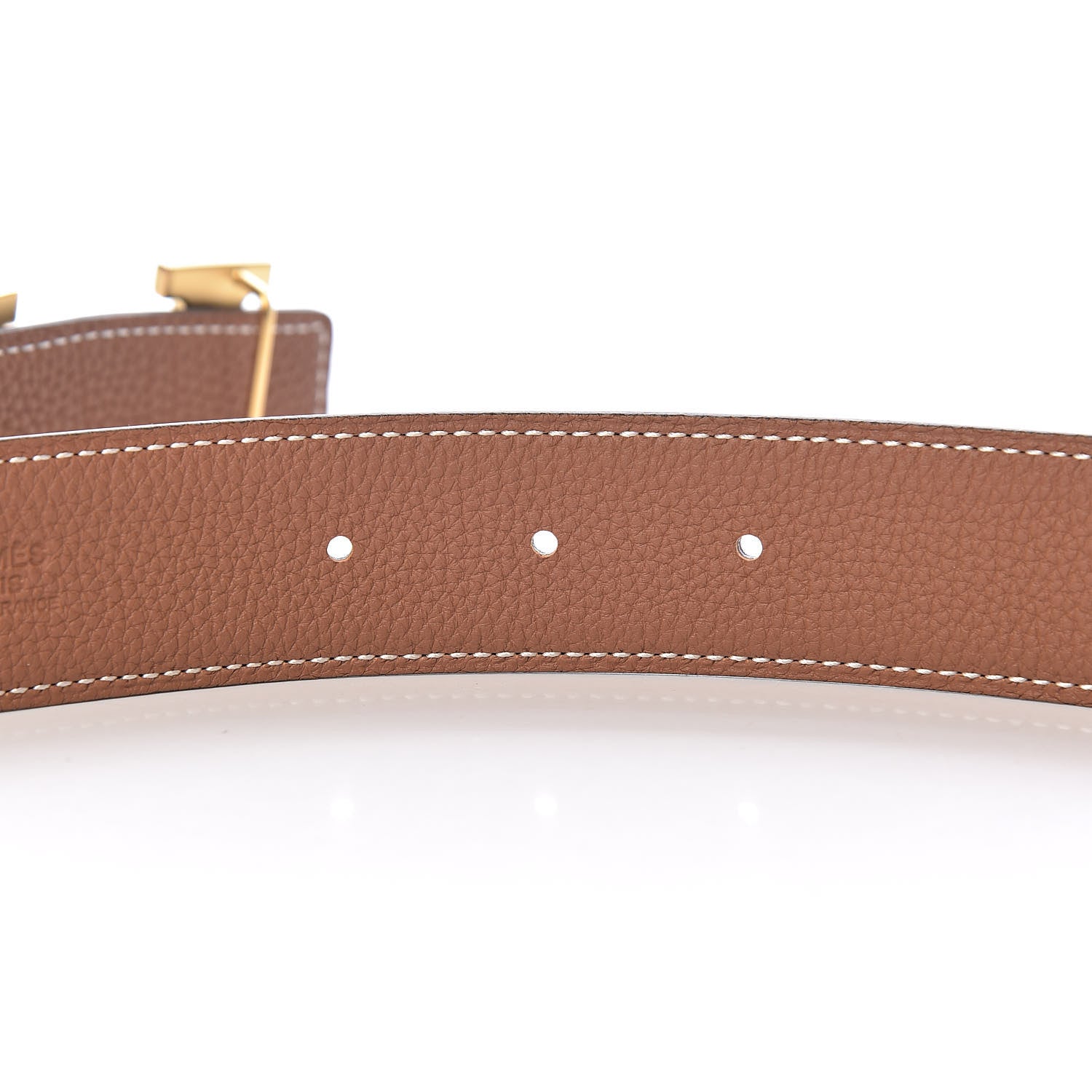 Hermes Swift Togo 32mm H Belt 85 Black Gold 5 of 7
