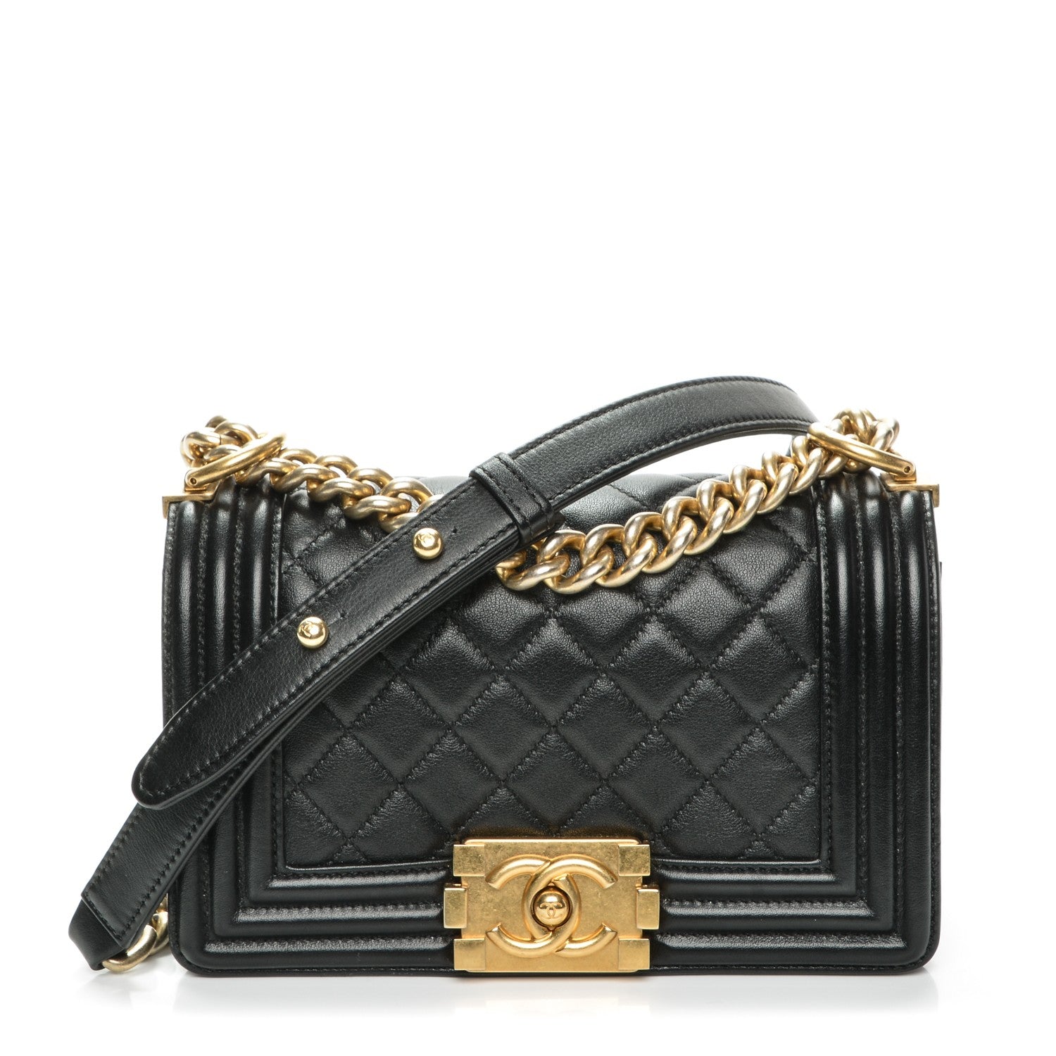 Chanel Calfskin Quilted Small Boy Flap Black 1 of 7