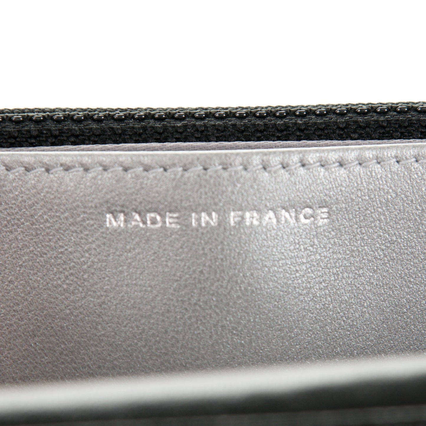 Lambskin Camellia Embossed Wallet On Chain WOC Black