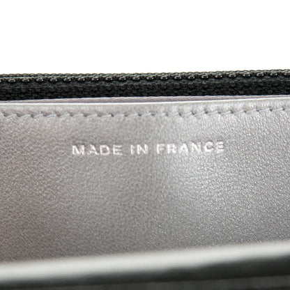 Chanel Lambskin Camellia Embossed Wallet On Chain WOC Black 7 of 8