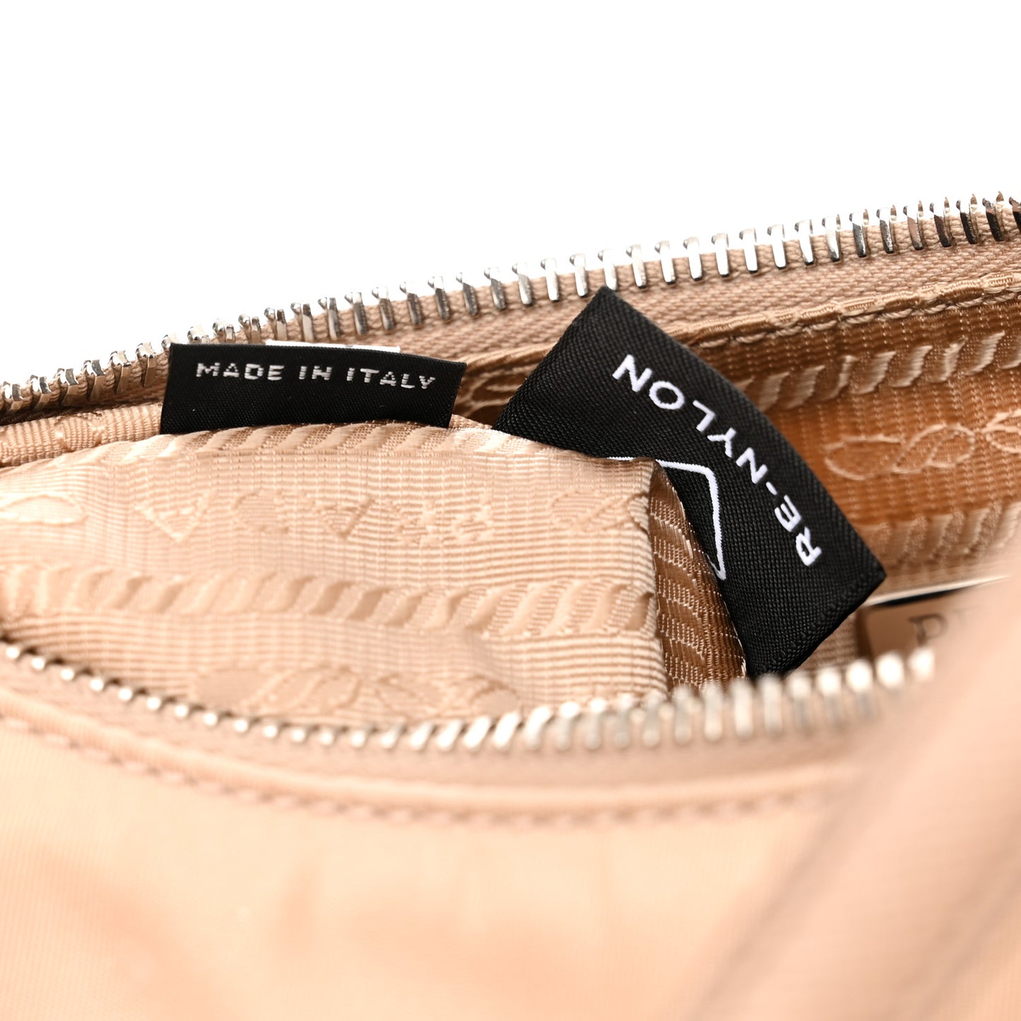Re-Nylon Saffiano Mini Re-Edition 2005 Bag Cammeo