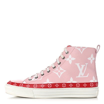 Louis Vuitton Monogram Giant Stellar Sneaker Boots 39 Rose Rouge 1 of 11