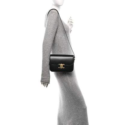 Celine Shiny Calfskin Medium Triomphe Black 2 of 10