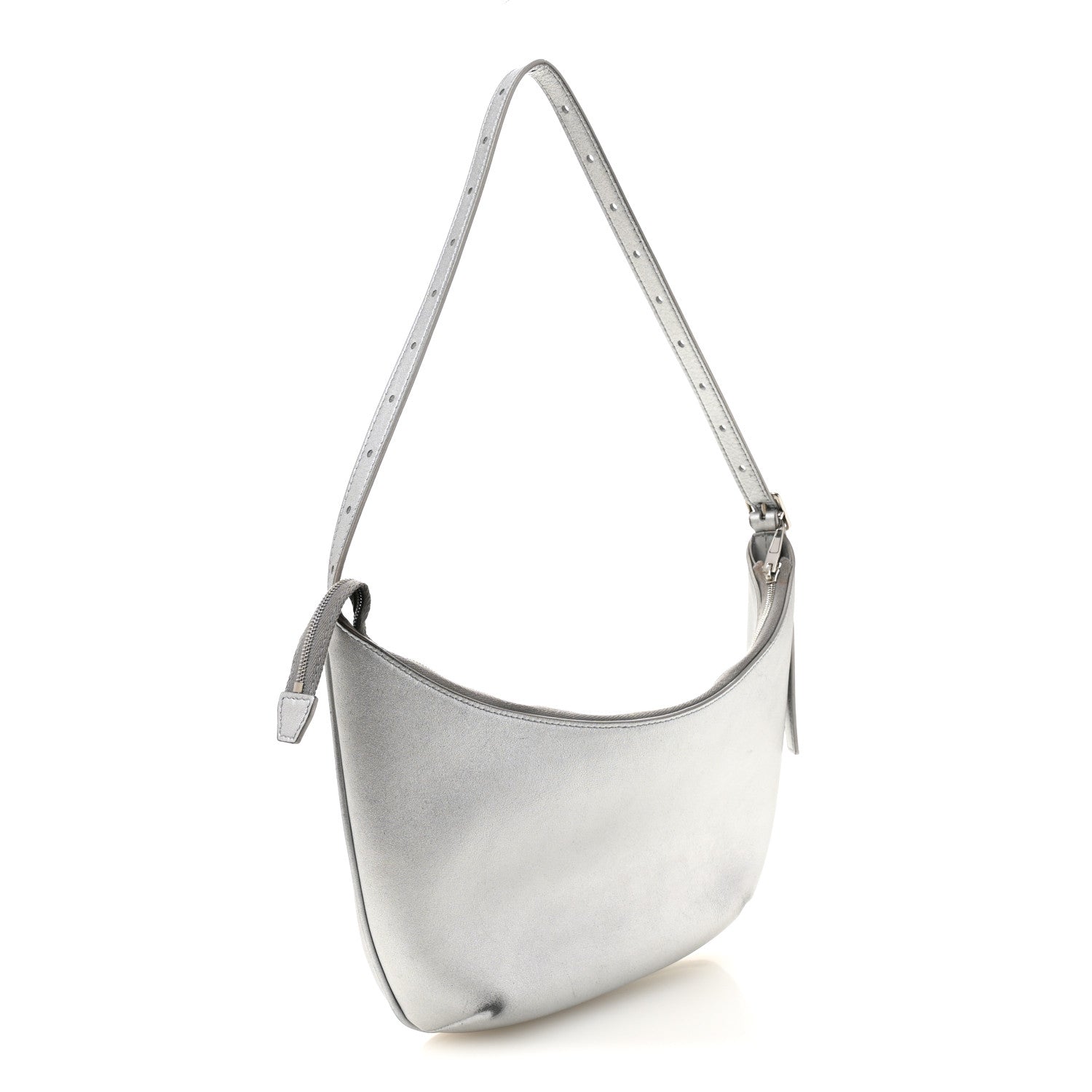 Balenciaga Metallic Calfskin Mary Kate Shoulder Bag Silver 3 of 13