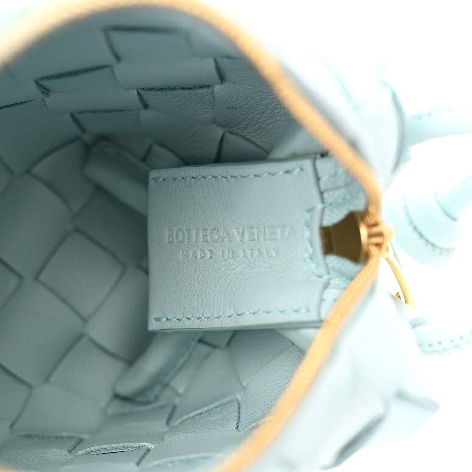 Bottega Veneta Nappa Intrecciato Candy Loop Camera Bag Teal Washed 6 of 10