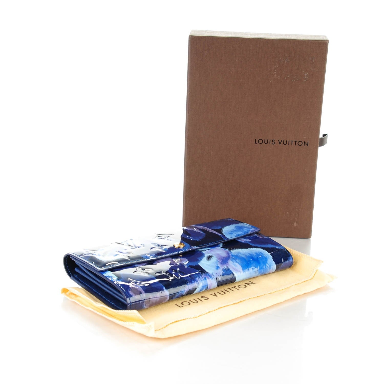Louis Vuitton Vernis Ikat Sarah Wallet Grand Blue 4 of 9