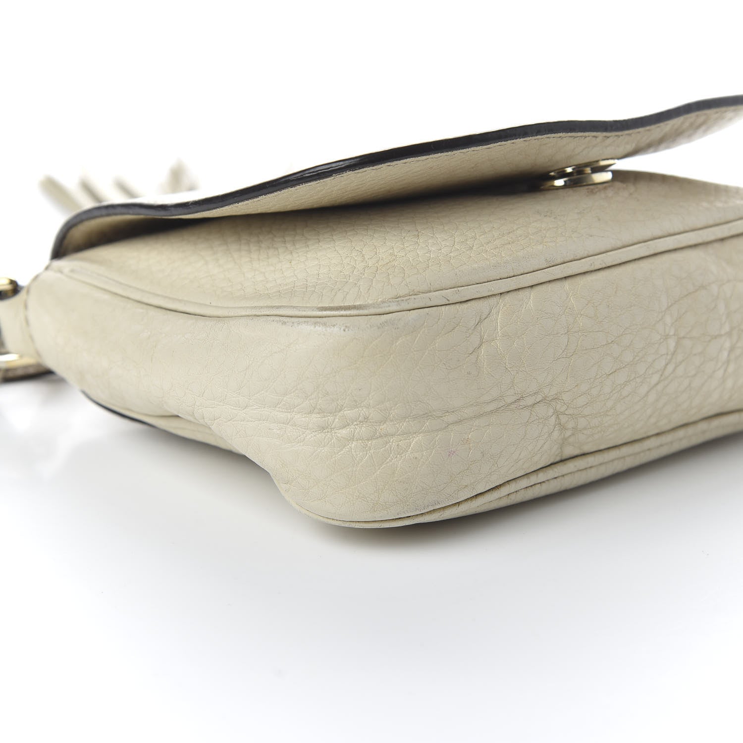Gucci Pebbled Calfskin Small Soho Flap Crossbody Off White 6 of 11