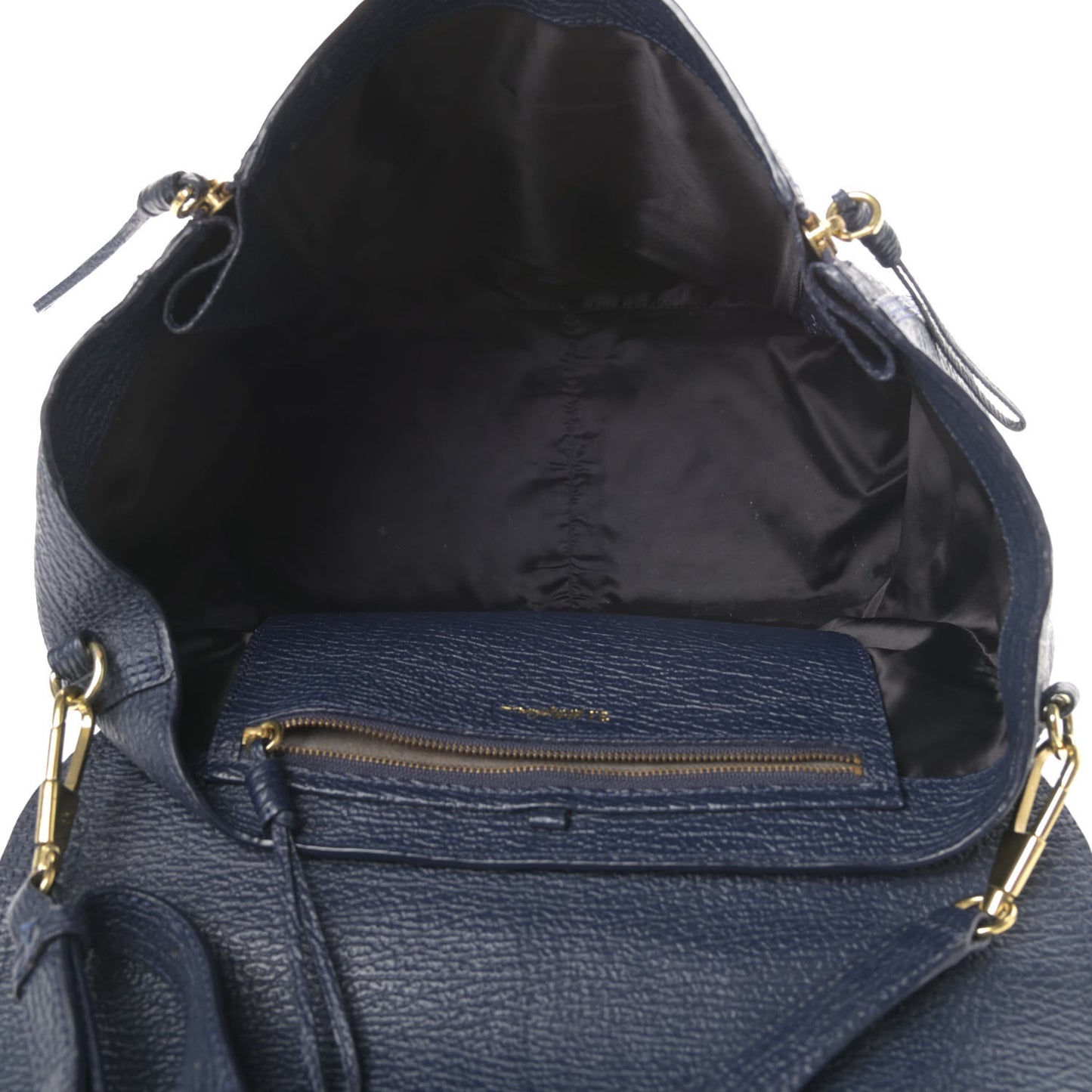 Textured Calfskin Large Pashli Satchel Ink