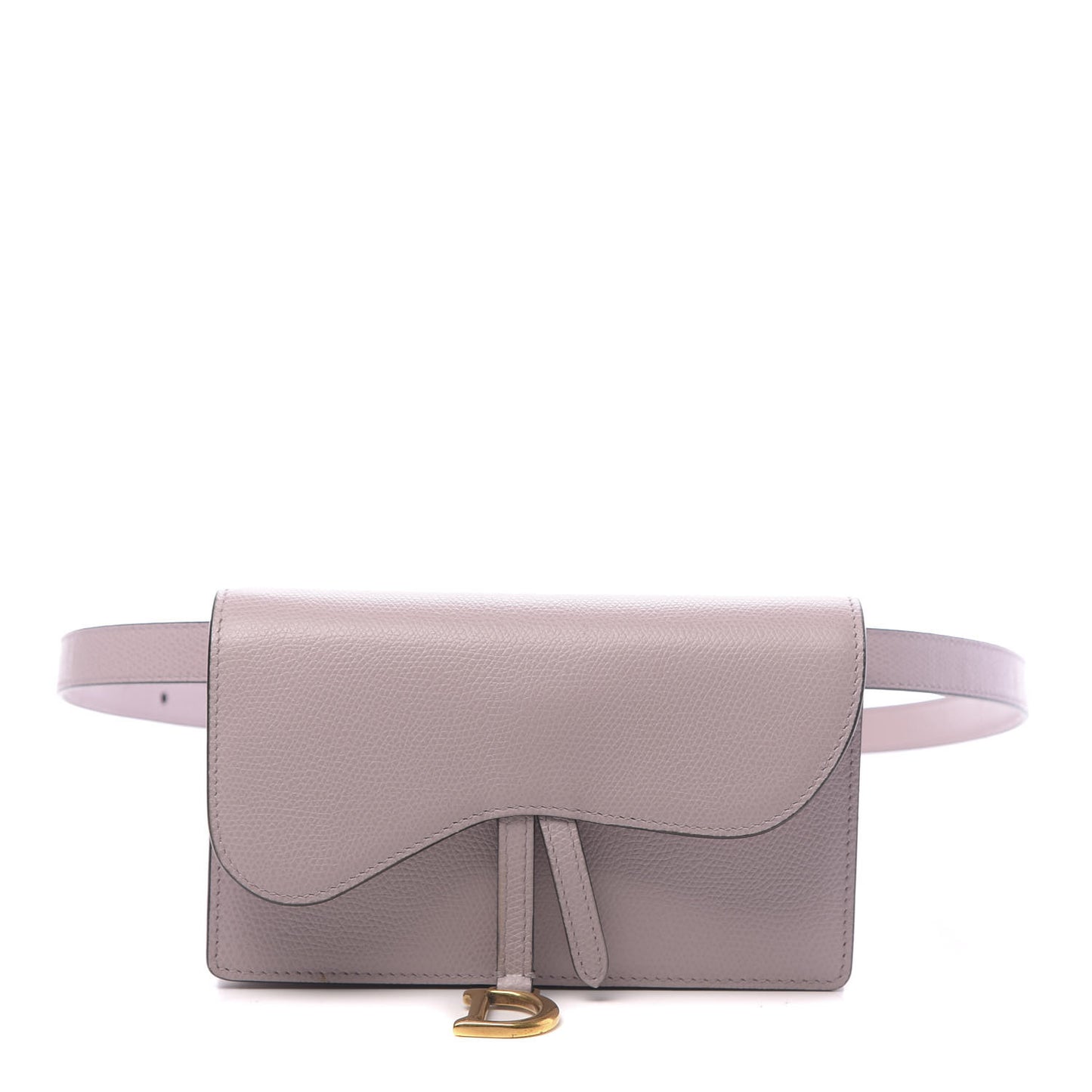 Grained Calfskin Saddle Belt Bag Light Purple