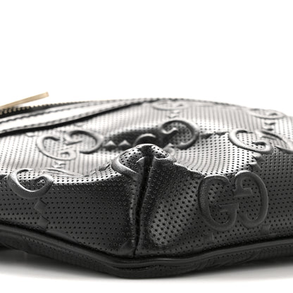 Gucci Calfskin GG Tennis Embossed Belt Bag Black 9 of 12