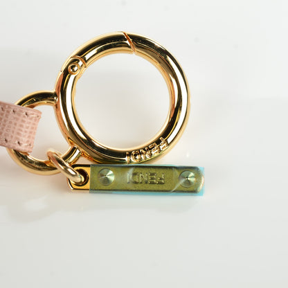 Fendi Fox Fur Vitello Elite Bi-Color Pom Pom Bag Charm Rosa Cammello Cipria 5 of 6