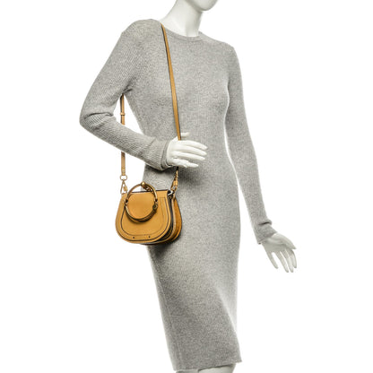 Chloe Calfskin Suede Small Nile Bracelet Bag Dusty Yellow 2 of 8
