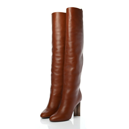 Louis Vuitton Calfskin Silhouette High Boots 36 Cognac 3 of 7