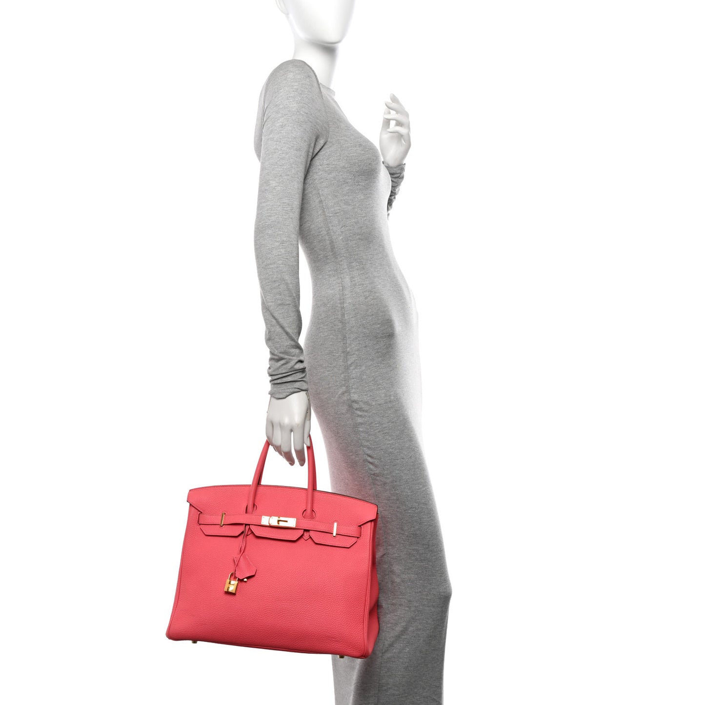Togo Birkin 35 Rose Lipstick