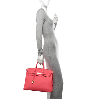 Hermes Togo Birkin 35 Rose Lipstick 2 of 14