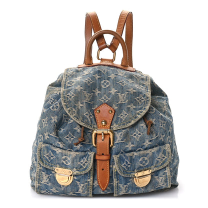 Louis Vuitton Denim Sac a Dos Backpack GM Blue 1 of 11