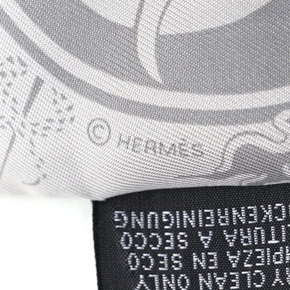 Hermes Silk Ex-Libris Les Parisiennes Twilly Gris Perle Jaune 3 of 4