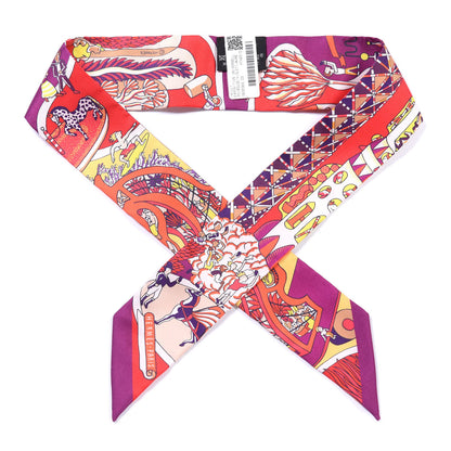Hermes Silk Exposition Universelle Twilly Rouge Violet Jaune 1 of 4
