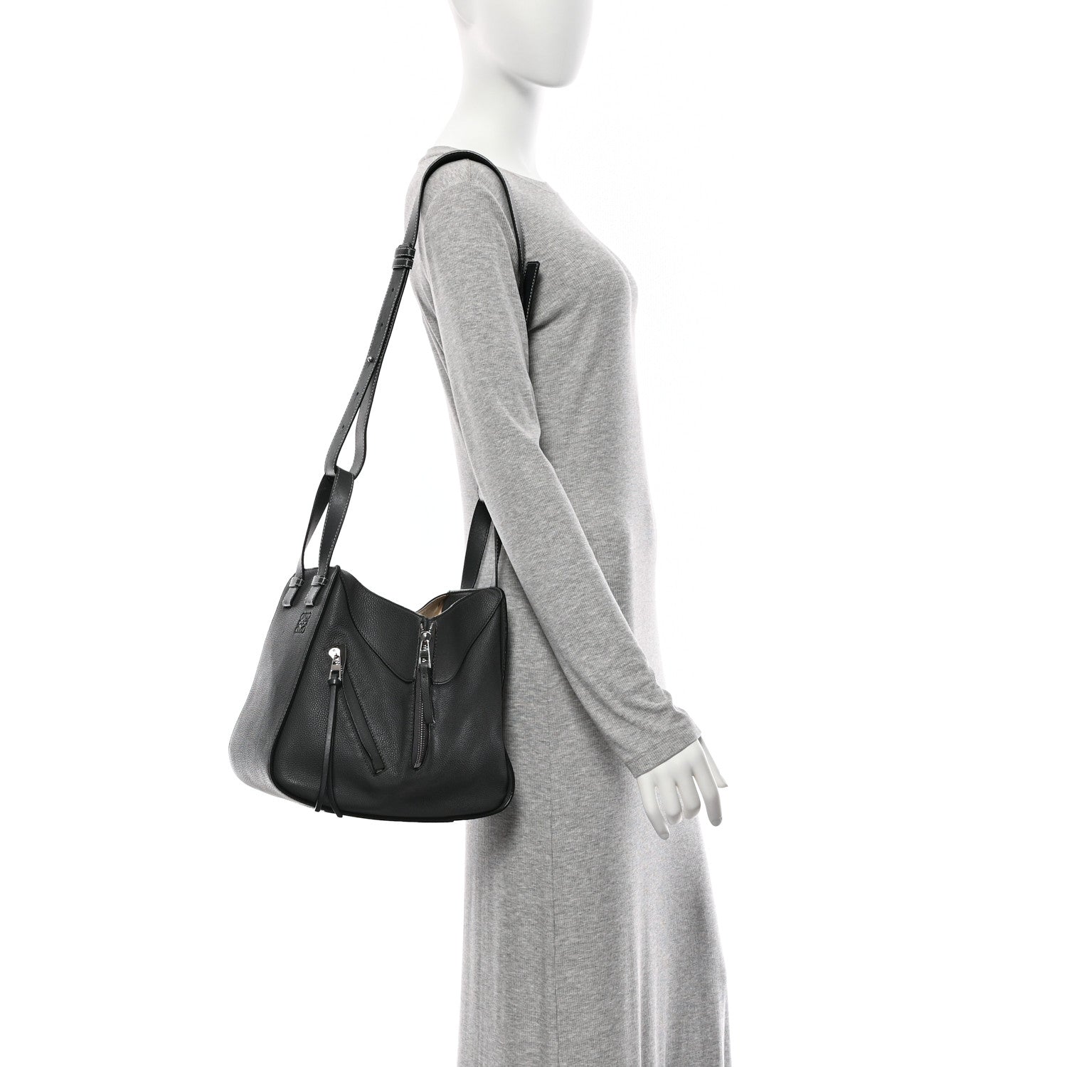 Loewe Calfskin Small Hammock Shoulder Bag Grey 2 of 10