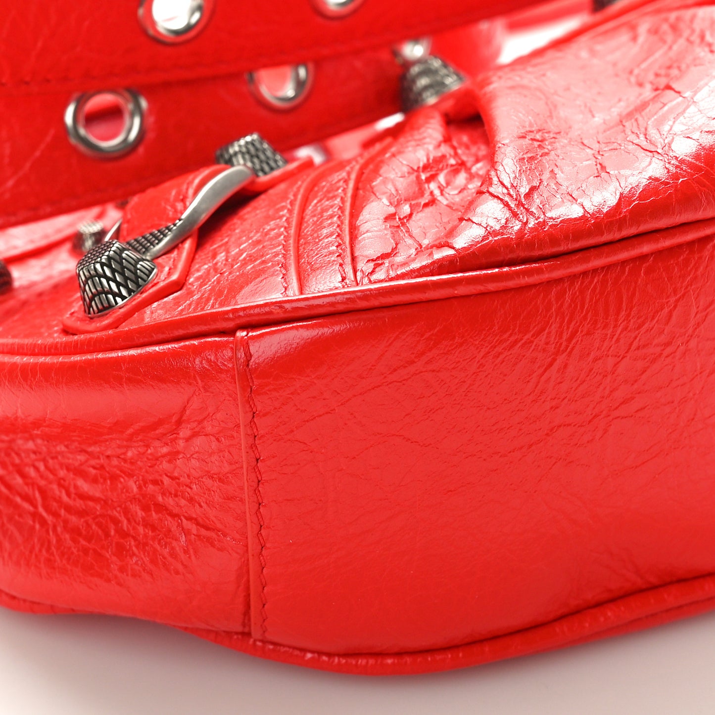 Agneau Arena Le Cagole Shoulder Bag XS Tomato Red