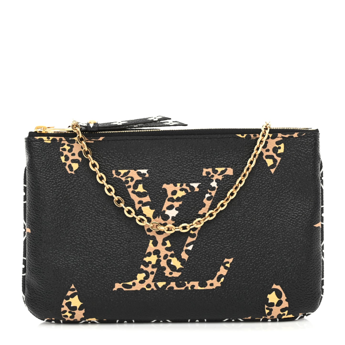 Monogram Giant Jungle Pochette Double Zip Black