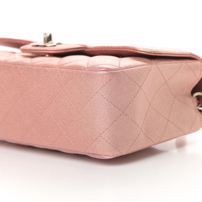 Chanel Metallic Lambskin Quilted Ombre Mini Rectangular Flap Pink 10 of 10