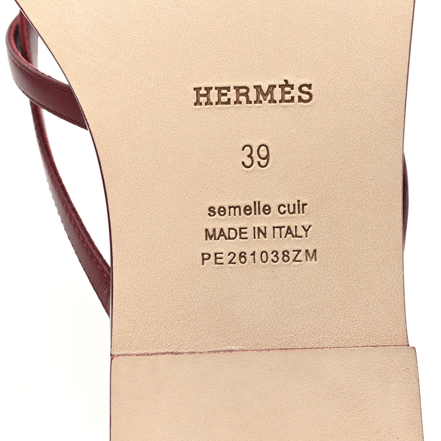 Hermes Calfskin Miss Sandals 39 Rouge H 7 of 9