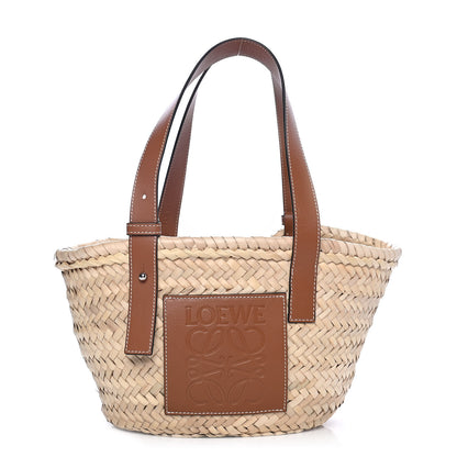 Loewe Raffia Small Basket Tote Bag Natural Tan 1 of 4