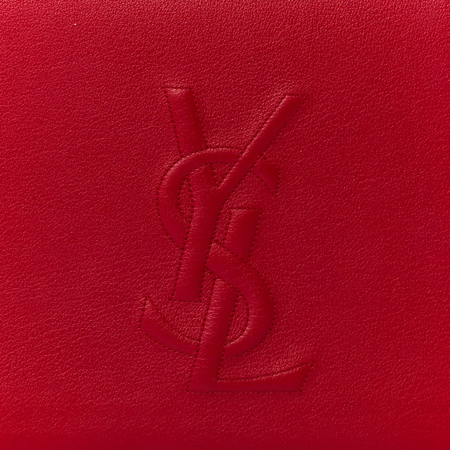 Calfskin Monogram Large Belle De Jour Clutch Red
