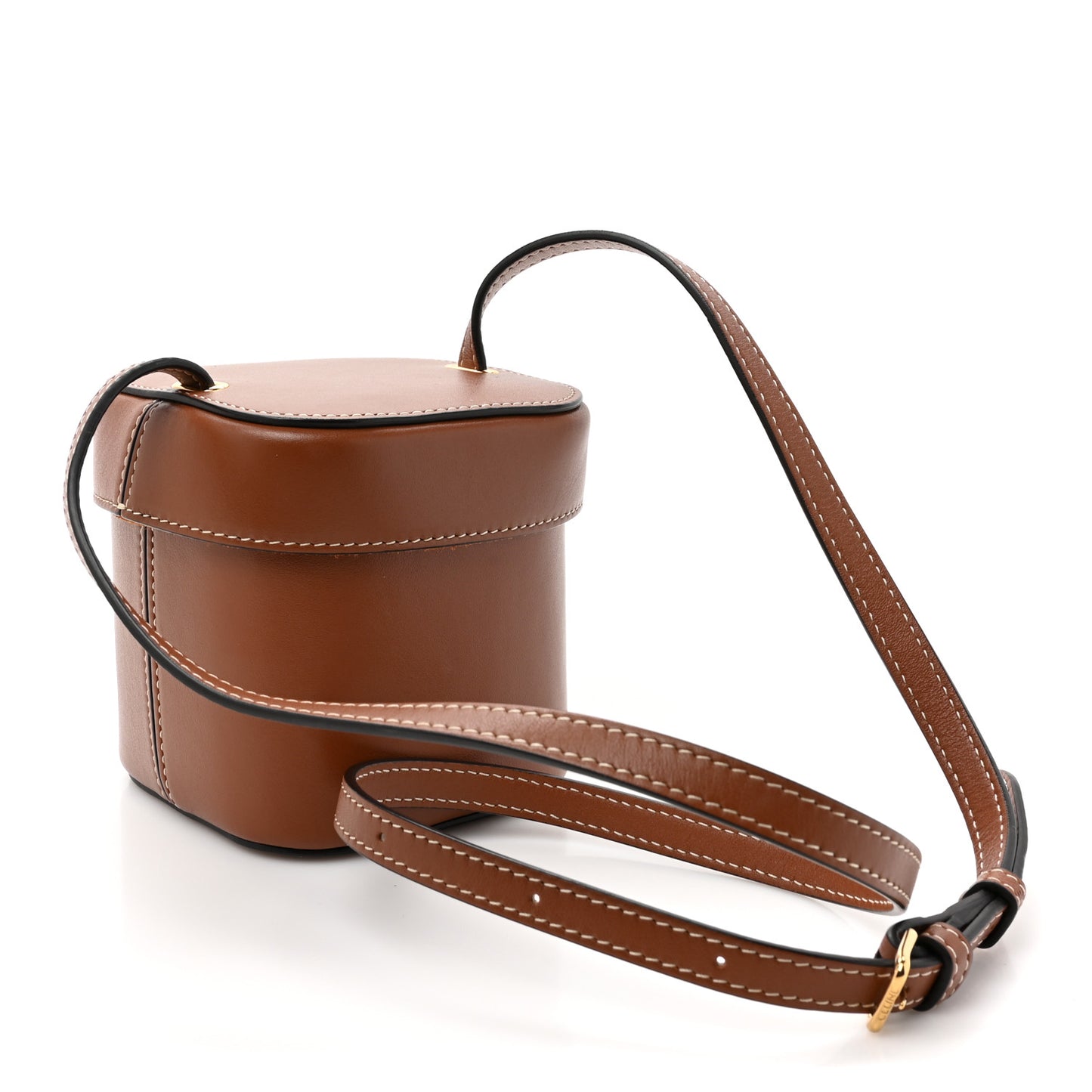 Smooth Calfskin Small Cuir Triomphe Box Tan