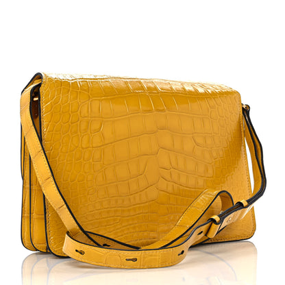 Salvatore Ferragamo Crocodile Joanne Crossbody Yellow 2 of 7