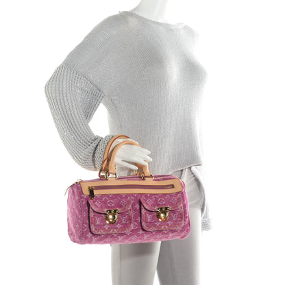 Louis Vuitton Monogram Denim Neo Speedy Fuchsia 2 of 14