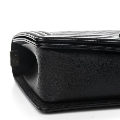 Chanel Grained Calfskin Quilted New Medium Boy Flap Black 8 of 9