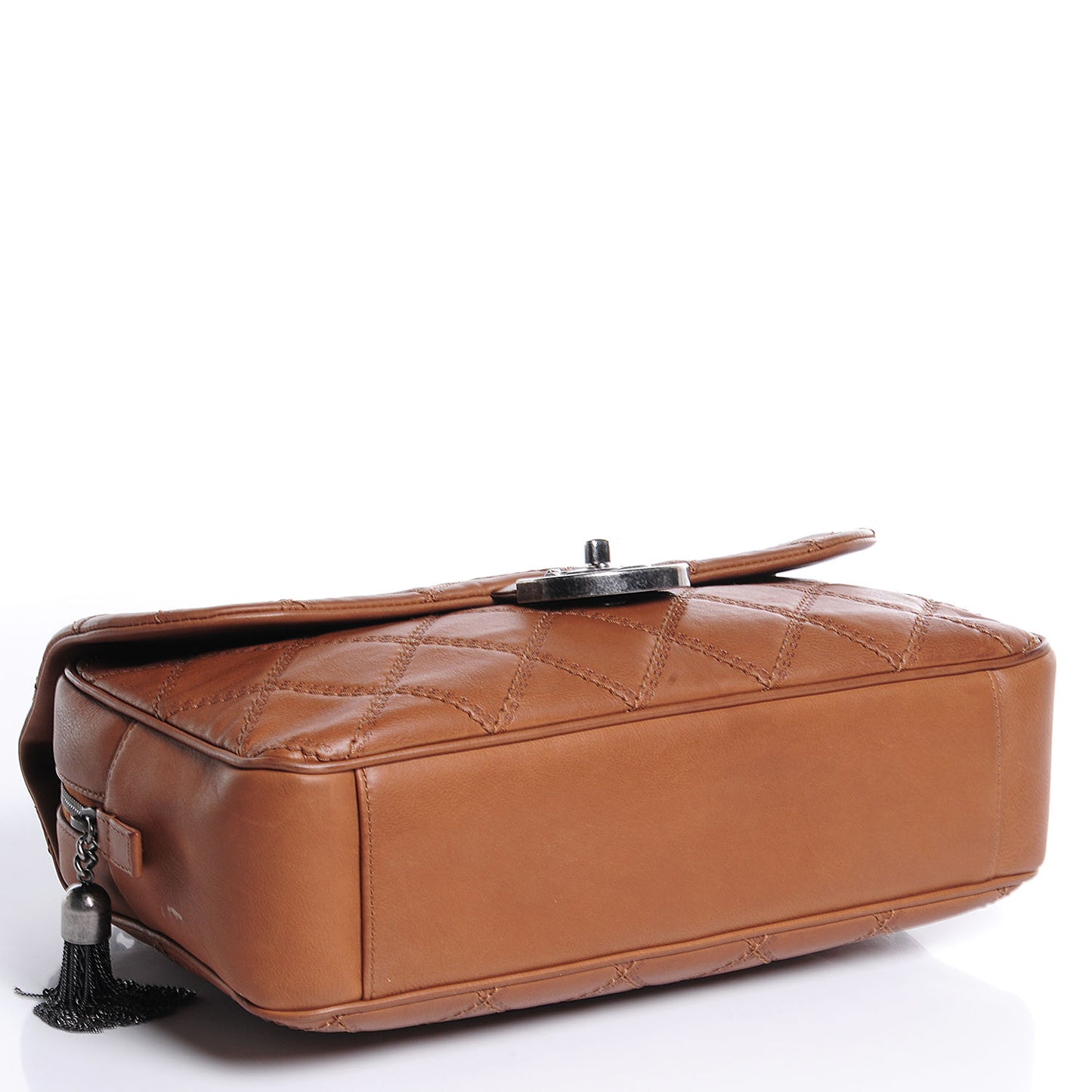 Calfskin Coco Sporran Medium Flap Light Brown