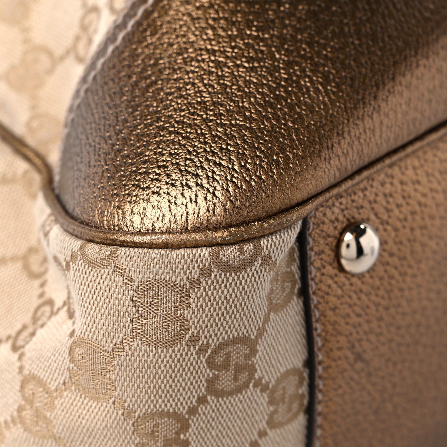 Monogram Large Princy Tote Gold