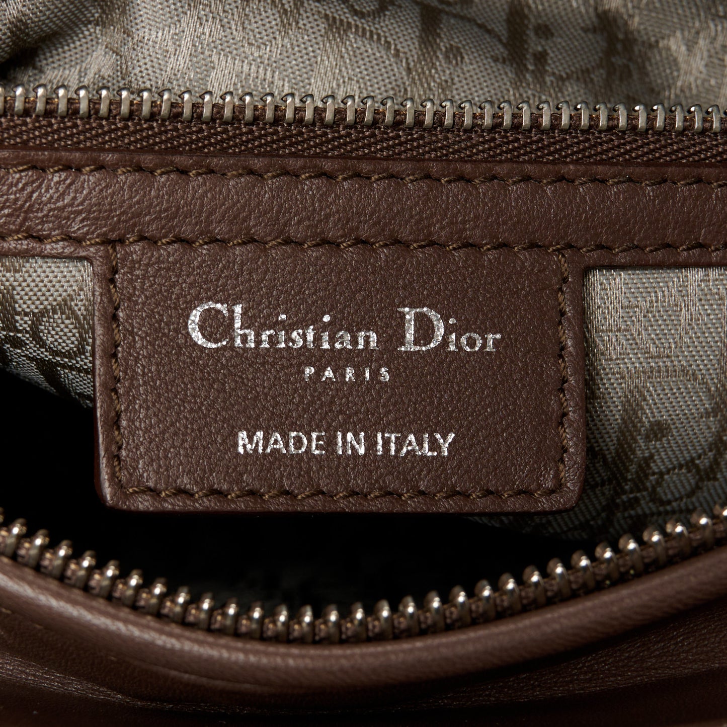 Lambskin Cannage Medium Lady Dior Brown