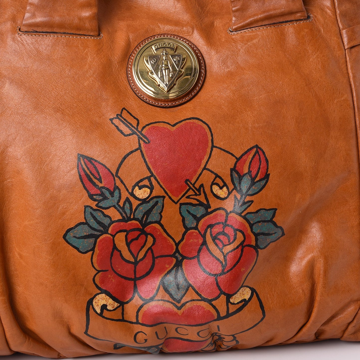 Calfkin Tattoo Heart Large Hysteria Tote Tan