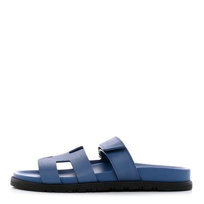 Hermes Epsom Womens Chypre Sandals 39 Bleu Bleuet 1 of 9