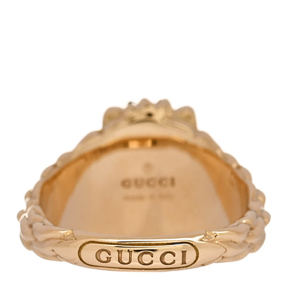Gucci 18K Yellow Gold Diamond Chrome Diopside Lion Head Ring 49 4.75 4 of 7