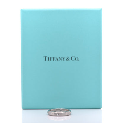 Tiffany Platinum Diamond 4mm Etoile Band Ring 57 8 6 of 6