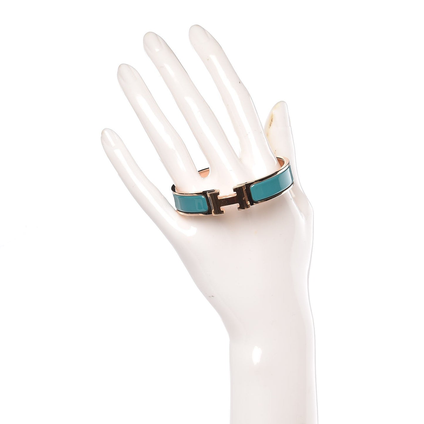 Enamel Narrow Clic Clac H Bracelet PM Bleu Canard