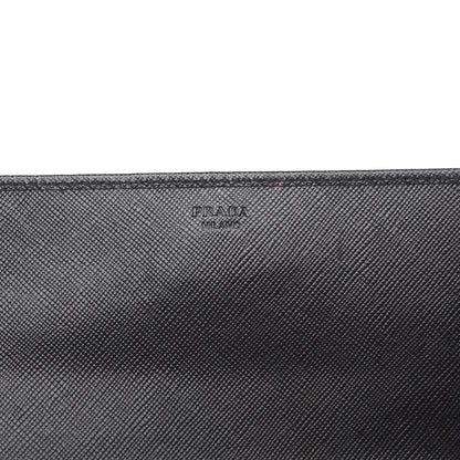 Prada Saffiano Metal Oro Chain Wallet Black 5 of 7