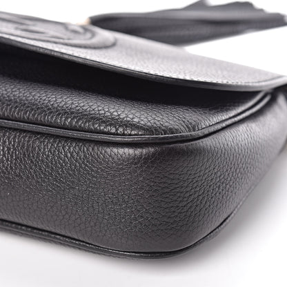 Gucci Pebbled Calfskin Medium Soho Flap Crossbody Black 10 of 12